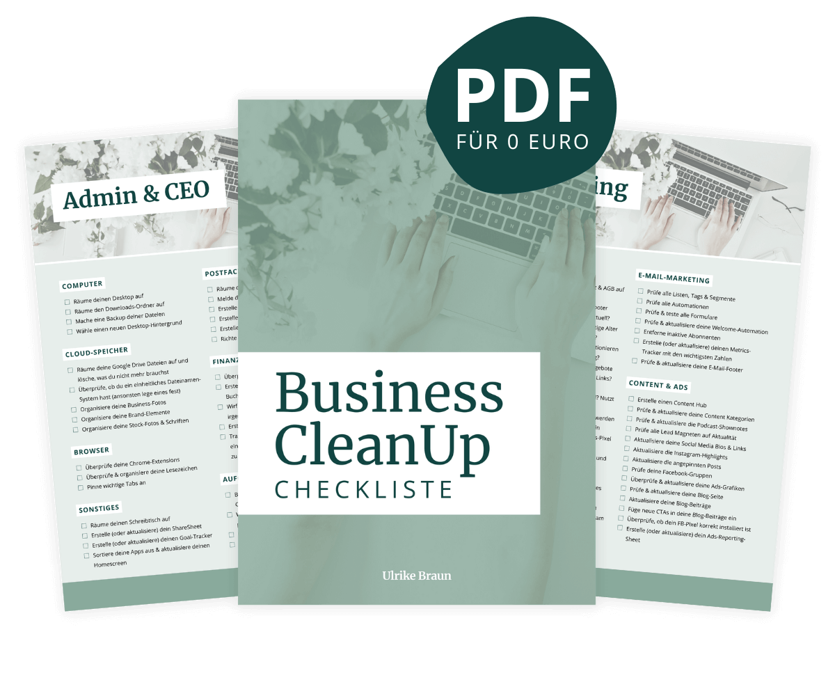 Business CleanUp Checkliste by Ulrike Braun (Ahoipixel) - Mockup