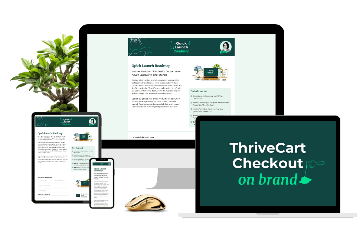 ThriveCart Checkout on brand | Ulrike Braun (Mockup)